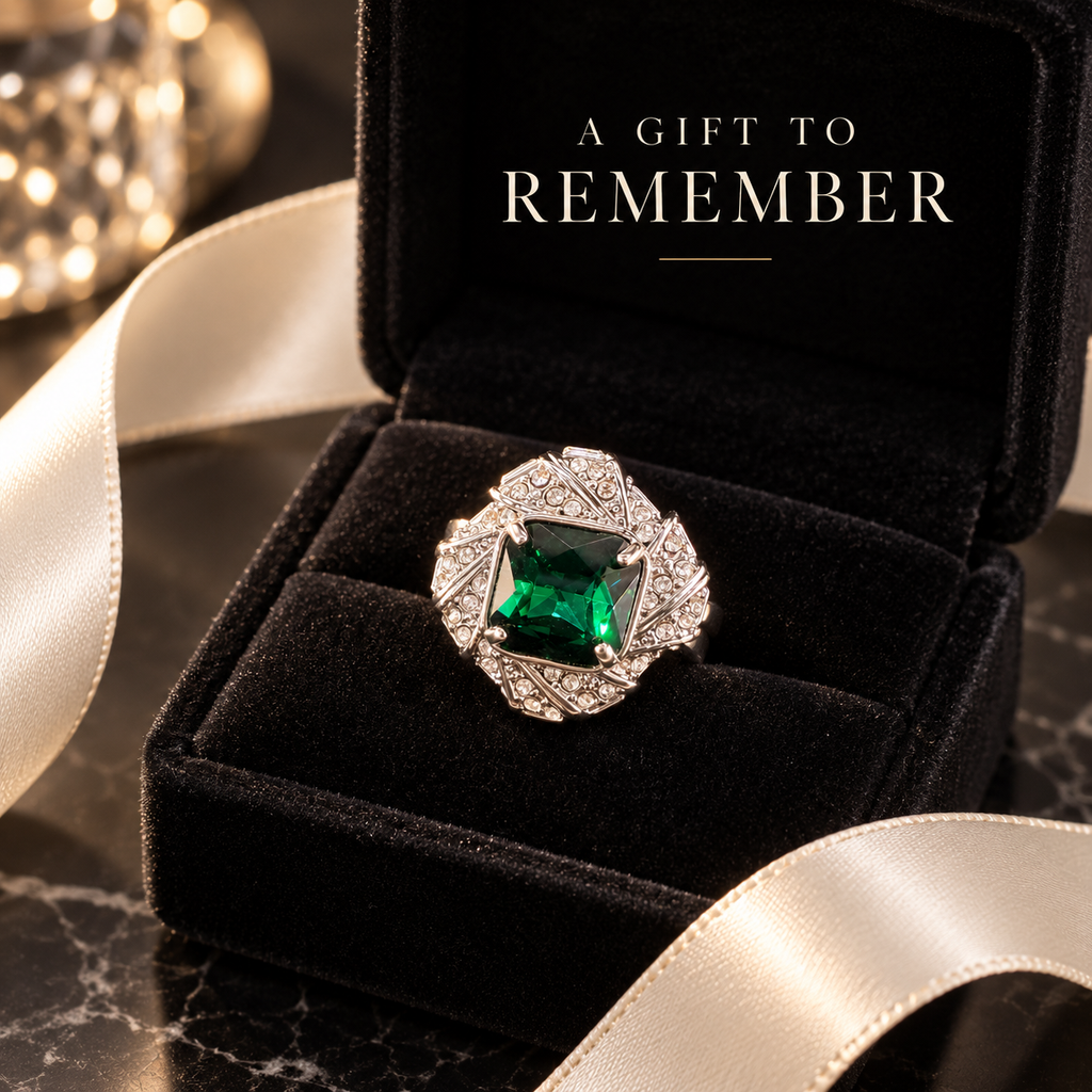The Verdant Heirloom: Art Deco Vintage Emerald Ring for Business Elite