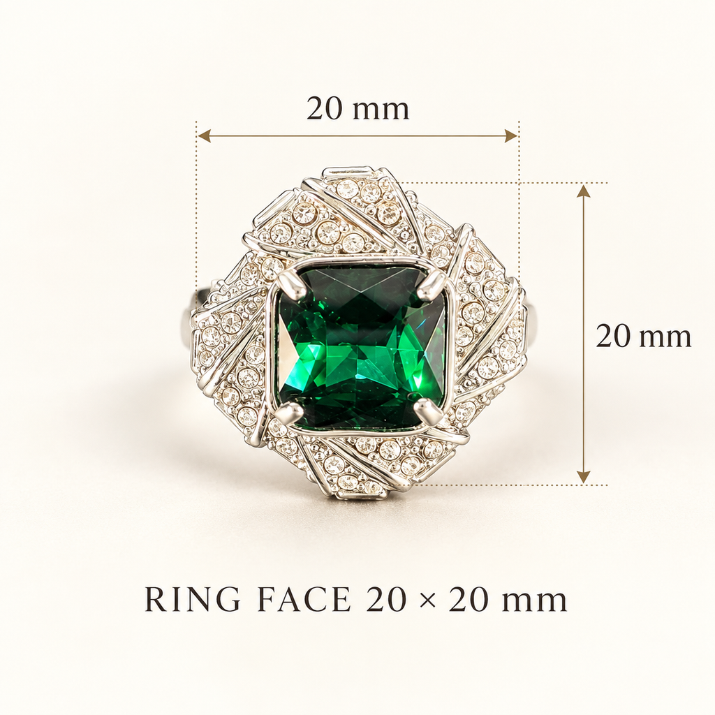 The Verdant Heirloom: Art Deco Vintage Emerald Ring for Business Elite