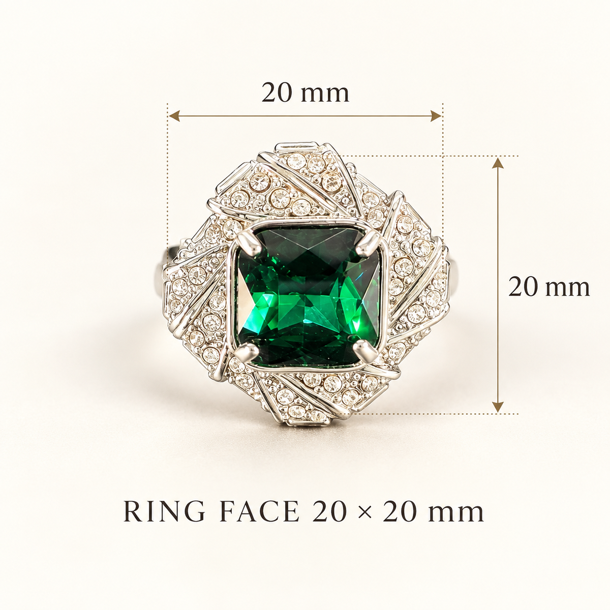 The Verdant Heirloom: Art Deco Vintage Emerald Ring for Business Elite